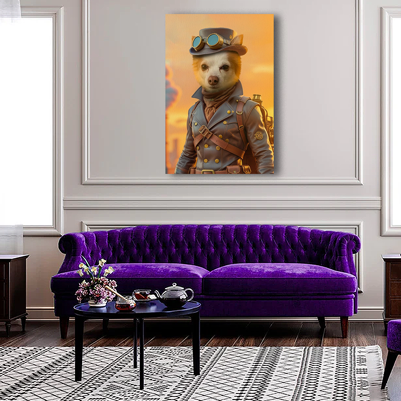 Steampunk Pet Portrait - Custom Pet Portrait